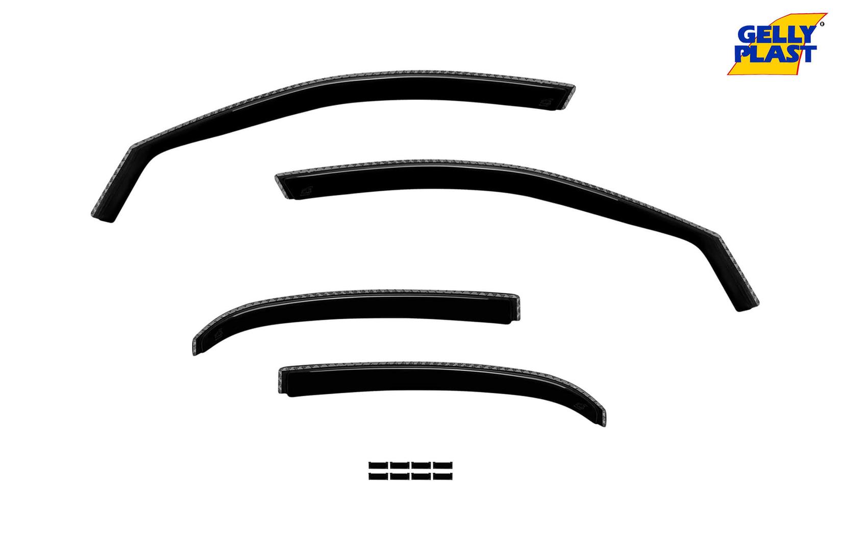 GELLYPLAST Комплет ветробрани Gelly Plast за Alfa Romeo 159 седан 2005-2011, црни 4 бројки