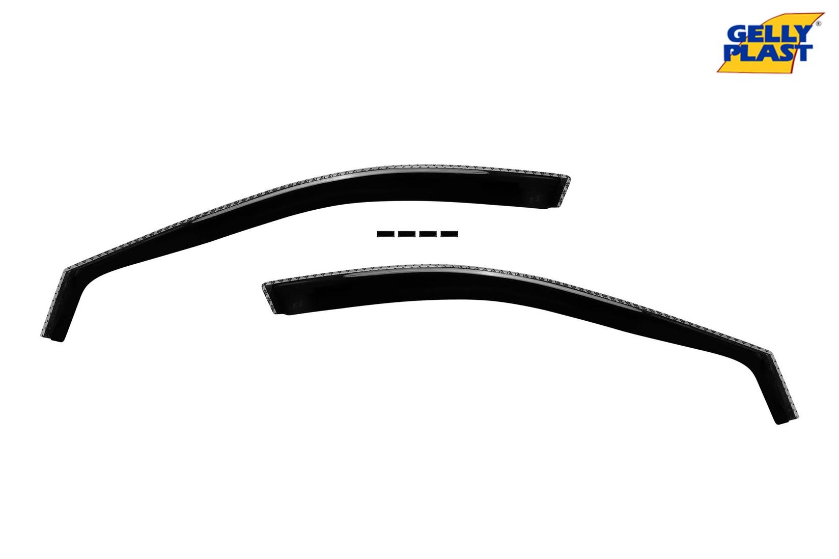 GELLYPLAST Предни ветробрани Gelly Plast за Nissan X-Trail T32 2013-2021 со 5 места, црни 2 бројки