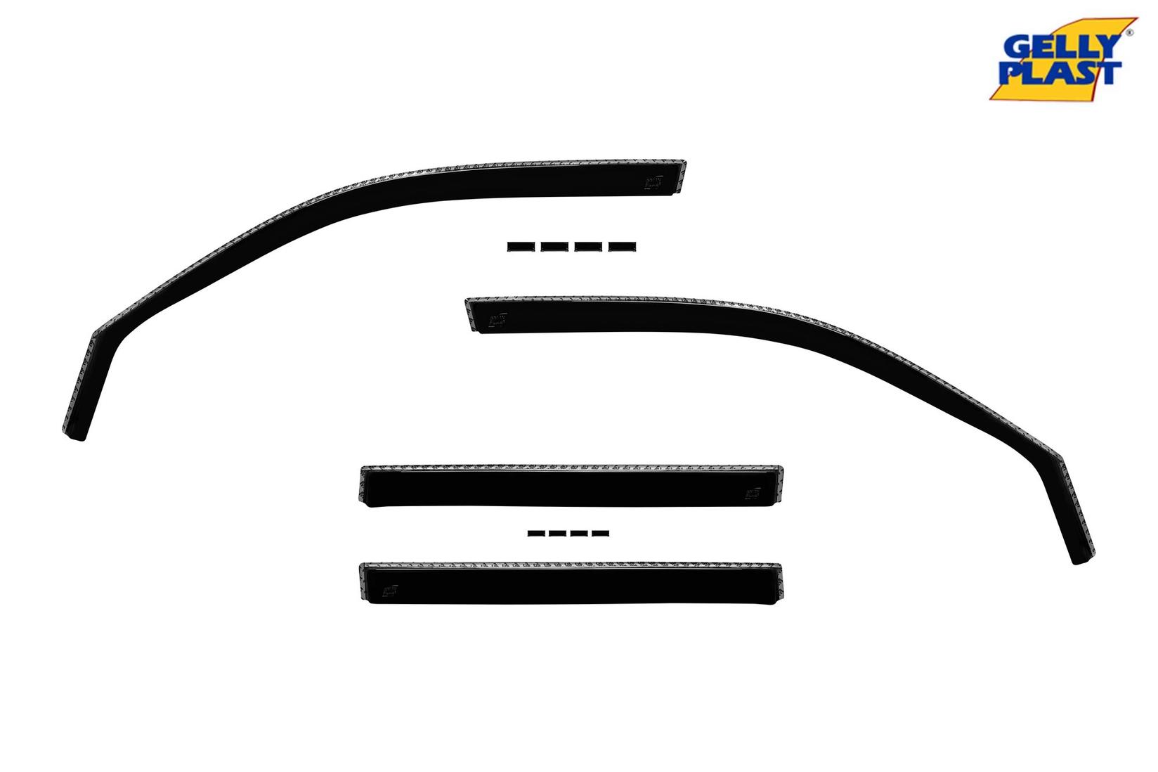 GELLYPLAST Комплет ветробрани Gelly Plast за Toyota Land Cruiser Prado Fj150 после 2009  4 врати, 4 бр., црни