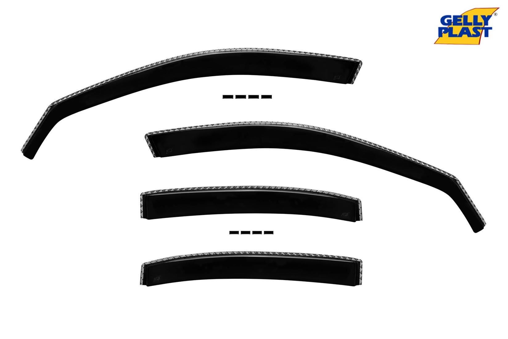 GELLYPLAST Комплет ветробрани Gelly Plast за Mercedes E класа W211 2002-2009, 4 бр., црни