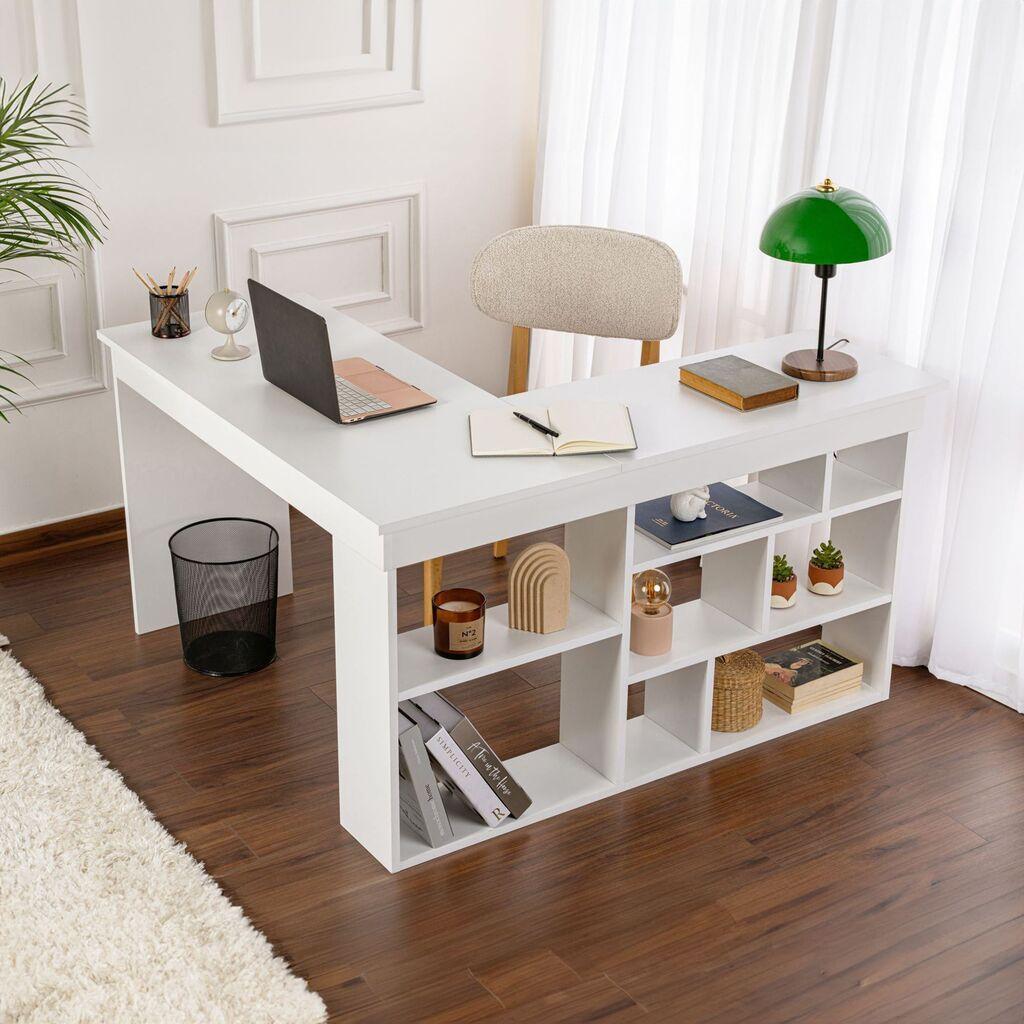 Работна маса Hanah Home Vesper, 130 x 72 x 120 см, бела