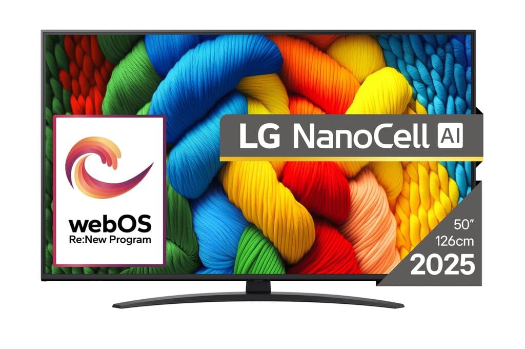 LG Television 50NANO81A3A, 50", AI 4K Smart TV, 2025 година