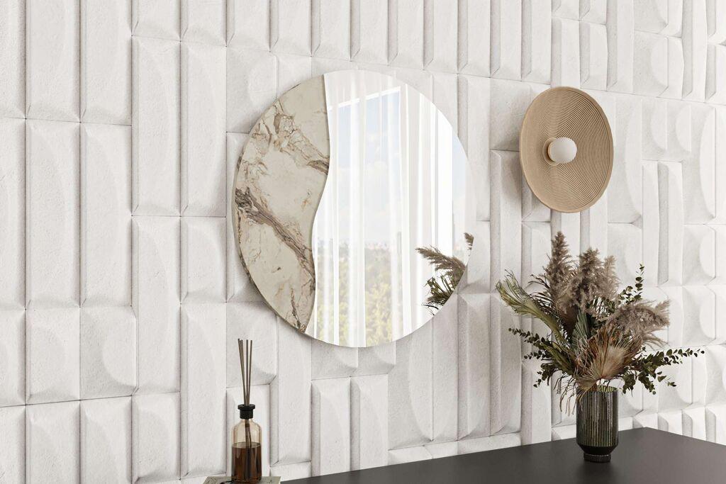 Огледало за дома Hanah Oula, оф-бело