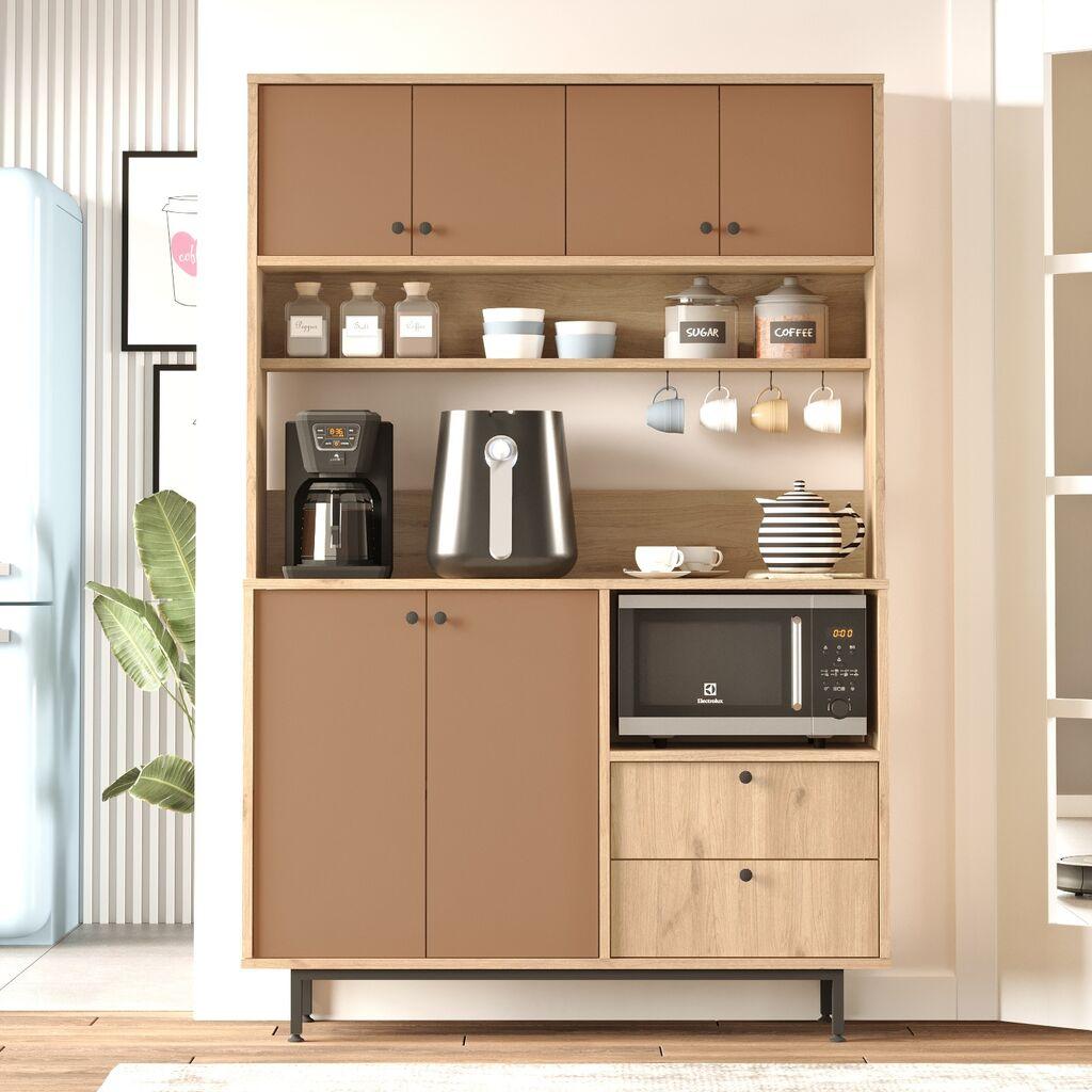 Комода Hanah Home RE5-SK, 120x180x35,5 см, кафеава