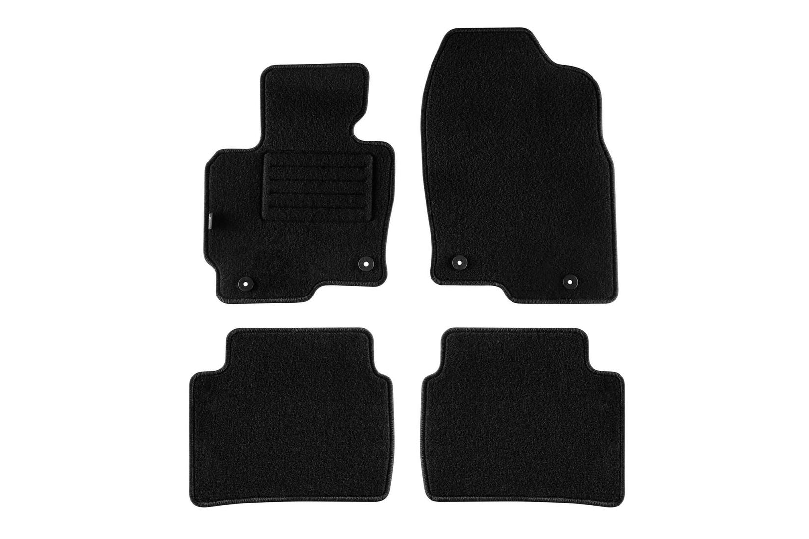 PETEX Платнени патосници за Mazda CX-5 03/2012-04/2017 4 делови црни (B014) Rex материјал