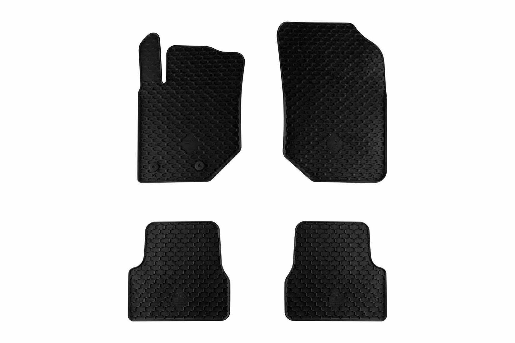 GUMARNY ZUBRI Гумени патосници за Fiat 600, Jeep Avenger по 2023 година, 4 дела, црни