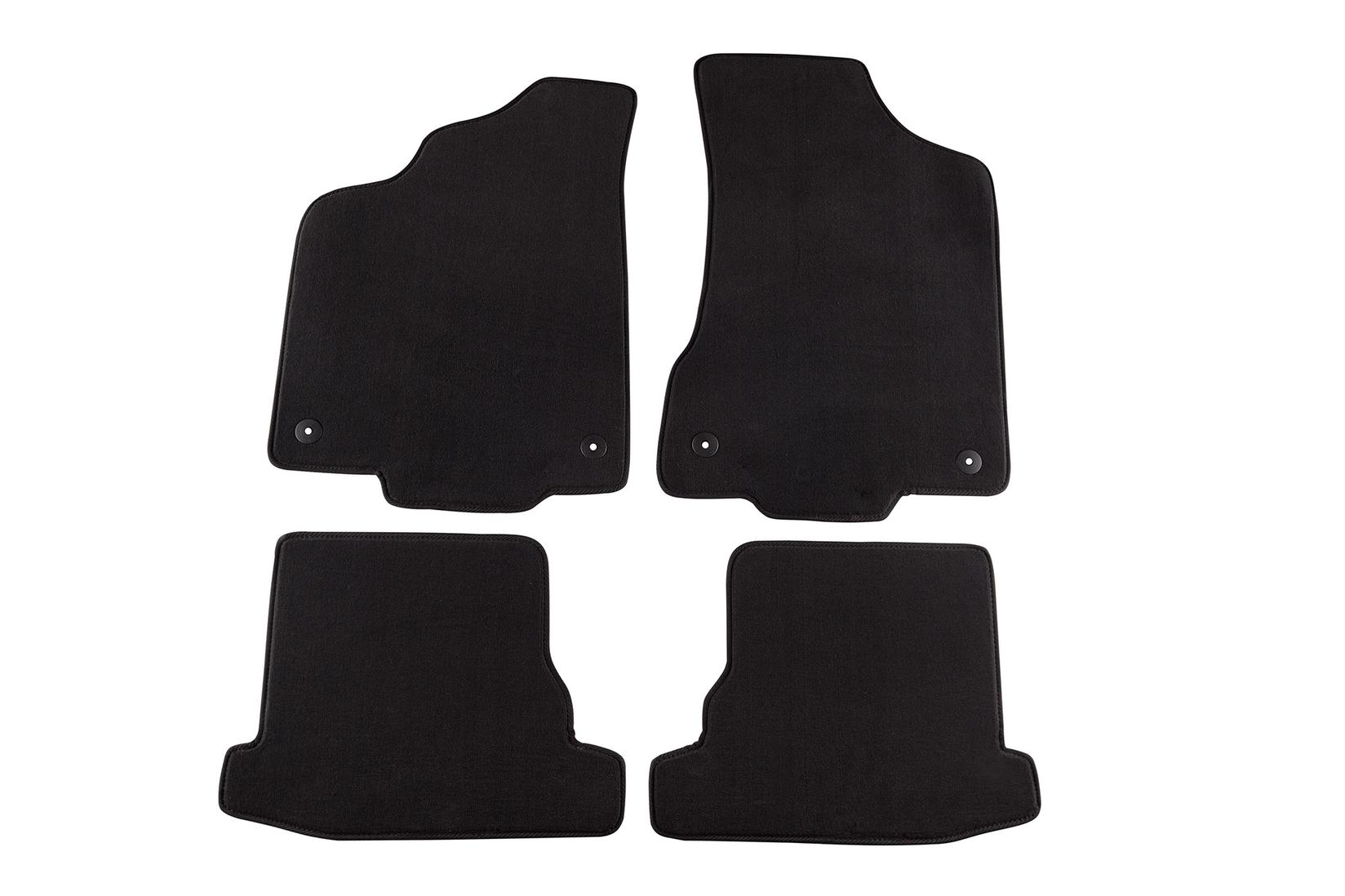 PETEX Платнени патосници за VW Polo 2000-07/2001 4 делови црни (B014) Style материјал