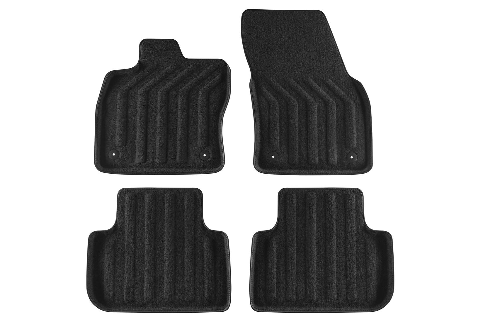 GUMARNY ZUBRI 3D Платнени патосници за Audi Q3 F3 после 2018 година, VW Tiguan 5N после 2016 година 4 дела, црни