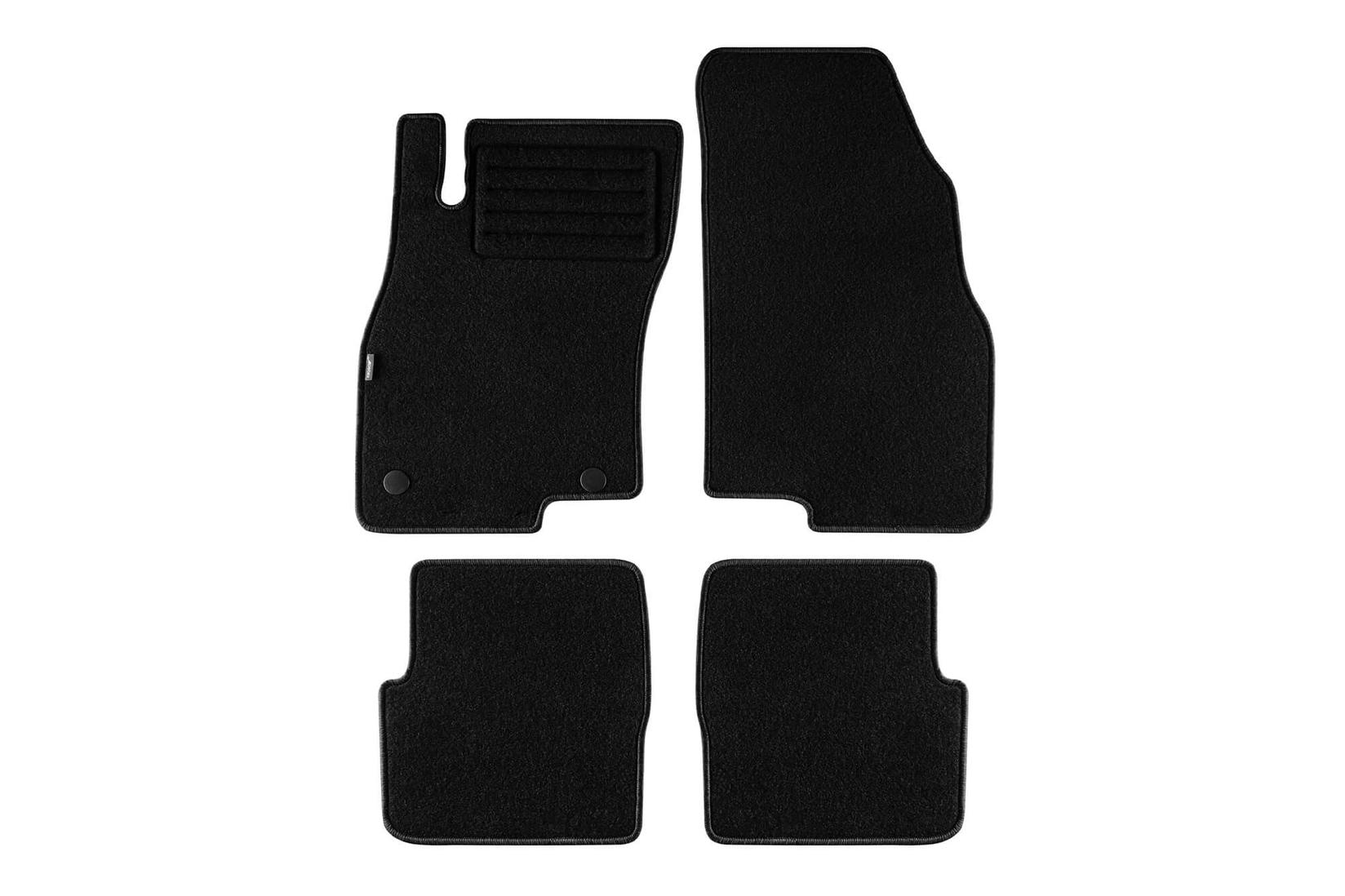 PETEX Платнени патосници за FIAT Punto EVO 2009-2012 4 дела, црни, REX материјал