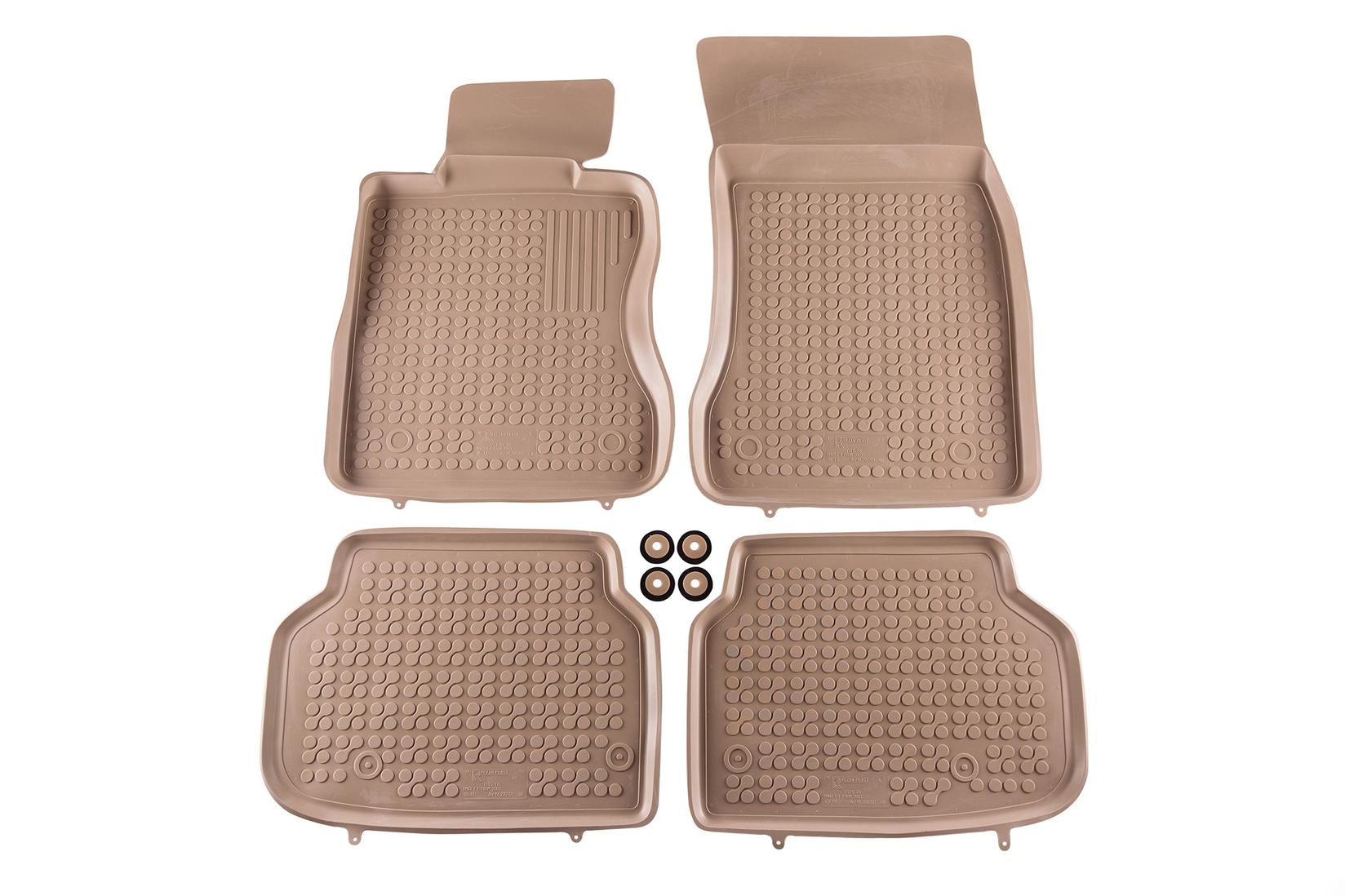 REZAW-PLAST Гумени патосници за BMW серија 7 F01 2008-2015 кратка верзија 4 дела кремави