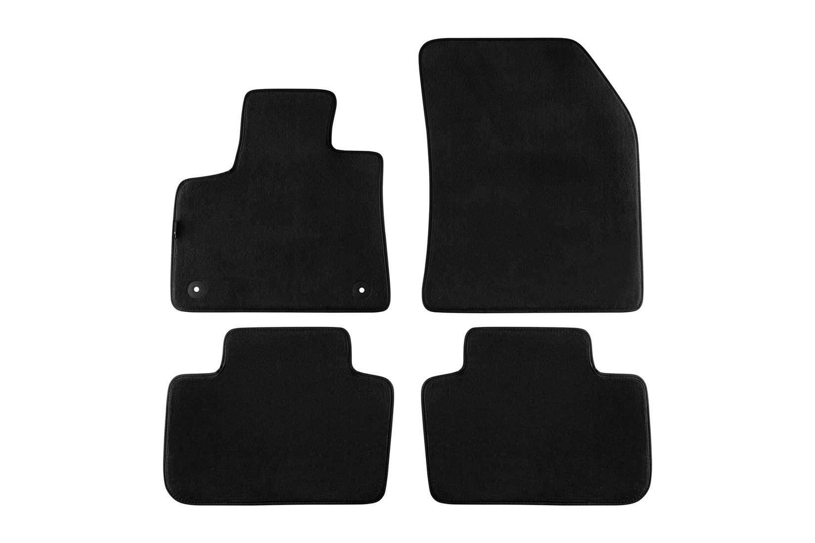 PETEX Платнени патосници за Peugeot 3008 по 2016 година, 4 дела, црни, материјал Style, захват B01E2