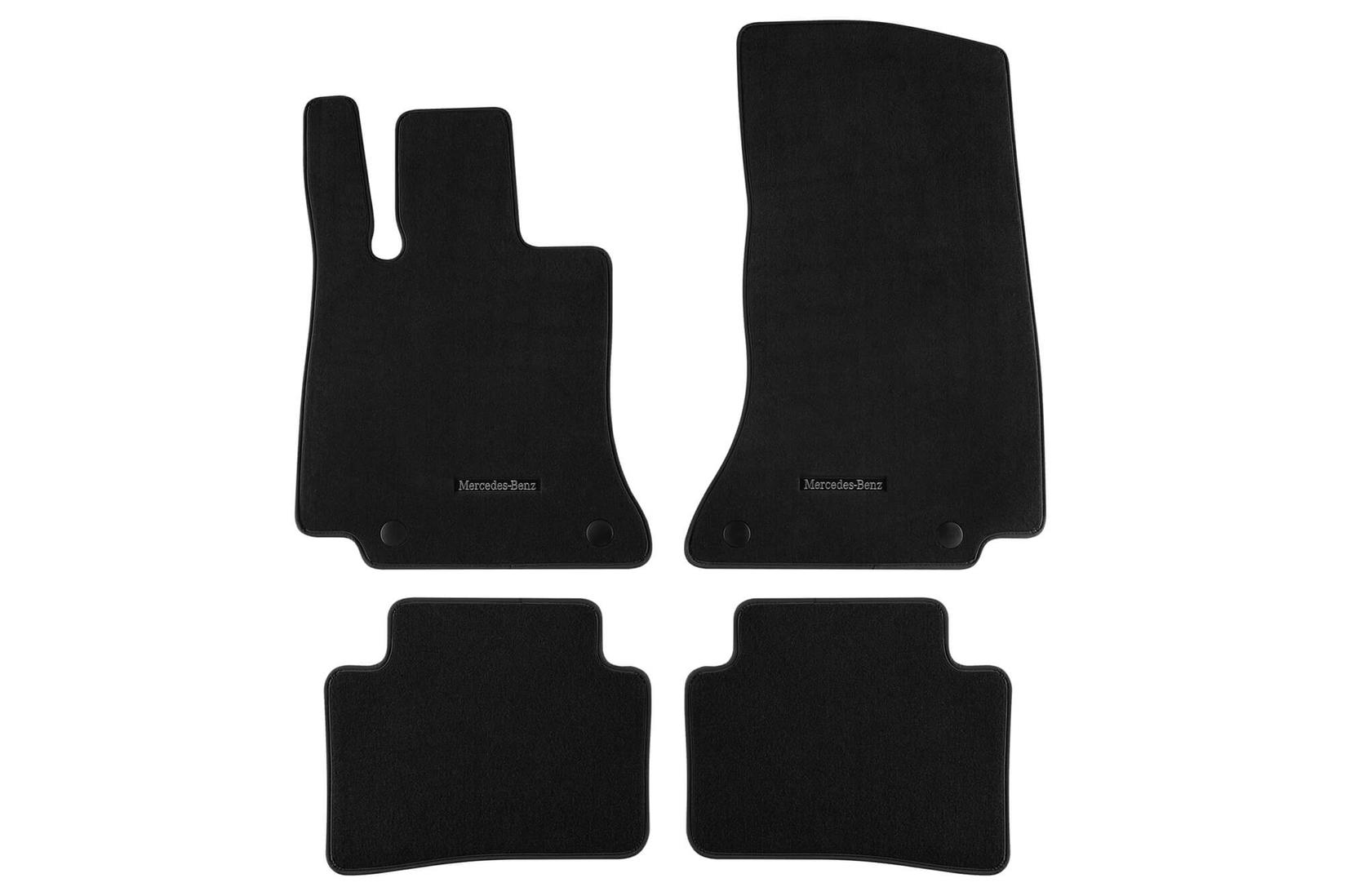 MERCEDES-BENZ Оригинални Платнени патосници за Mercedes C класа W206 по 2021 година, 4 дела, црни