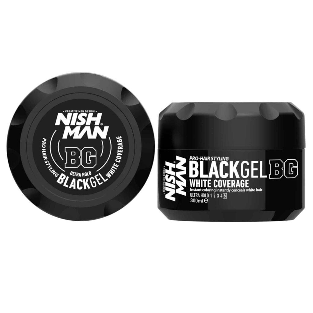 Nishman Гел за косa Black Gel – White Coverage