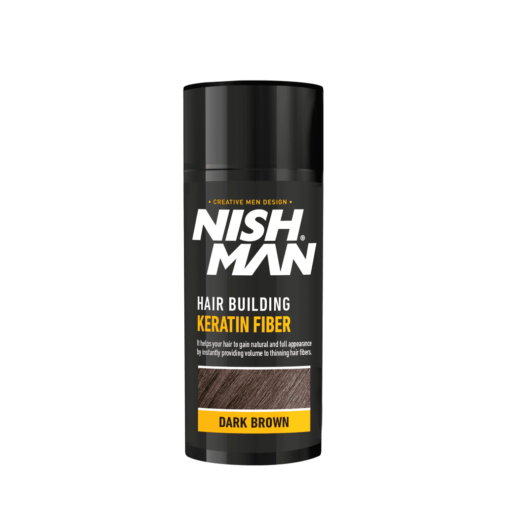 Nishman Фибер Влакна+Фиксатор Спреј за коса Hair Building Keratin Fiber + Locking Mist Dark Brown