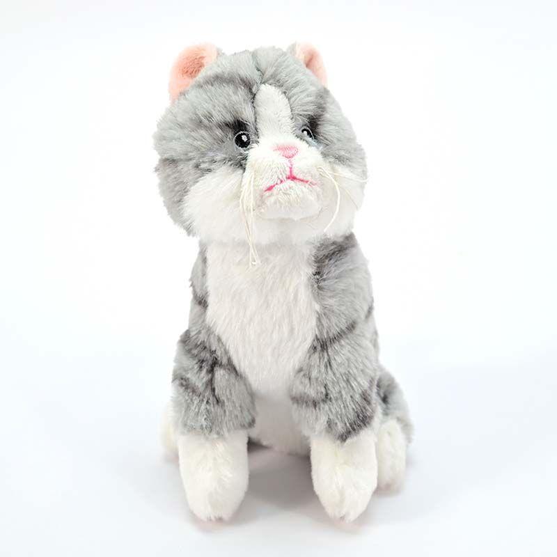 AMEK Плишано Маче Сиво - 16 cm