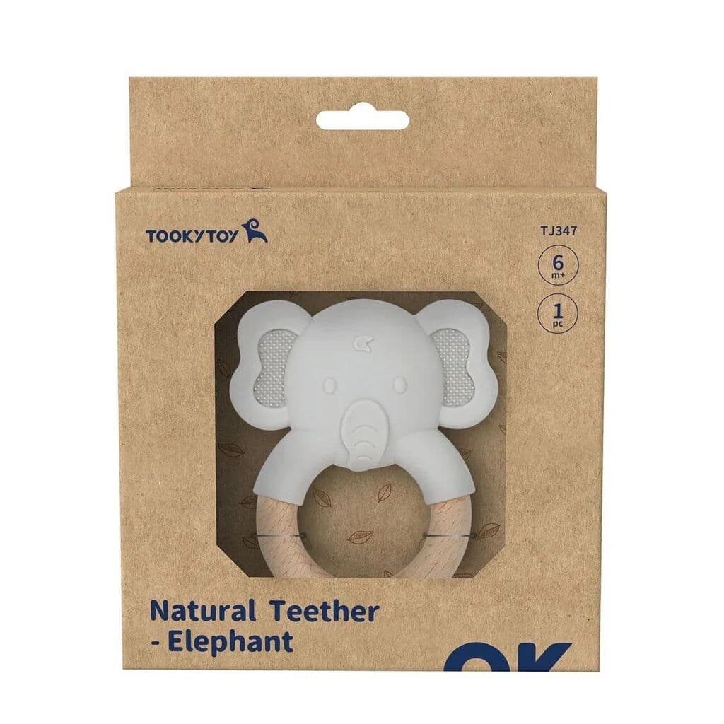 TOOKY TOY Природна Глодалка Слонче TJ347