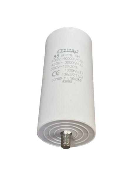 Alfa Electric Кондензатор 55µF работен за електромотор 450V AC - Alfa Elektrik