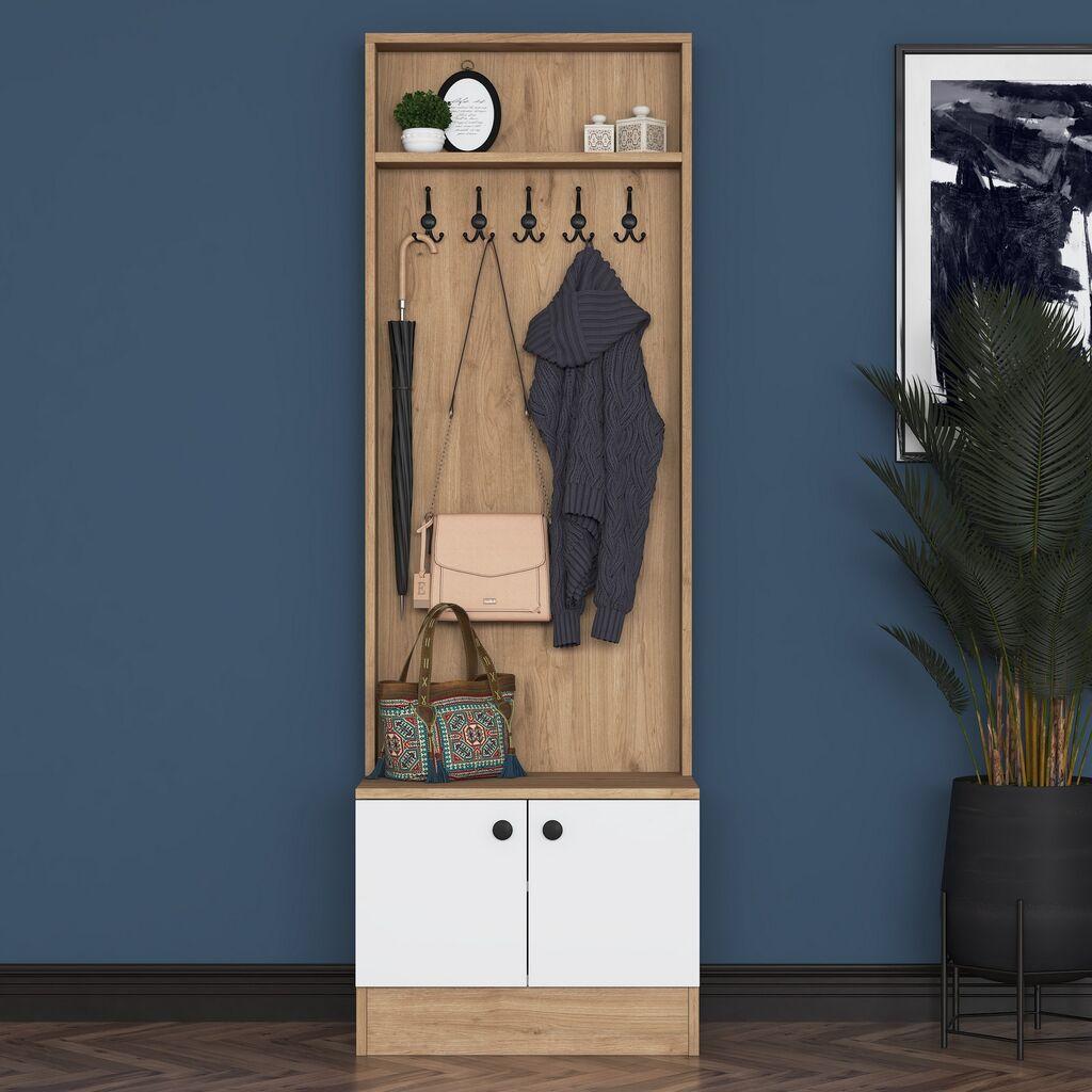 Ормар за ходник Hanah Home M16 - 2254, 59,8x182,8x35,5 см, орев