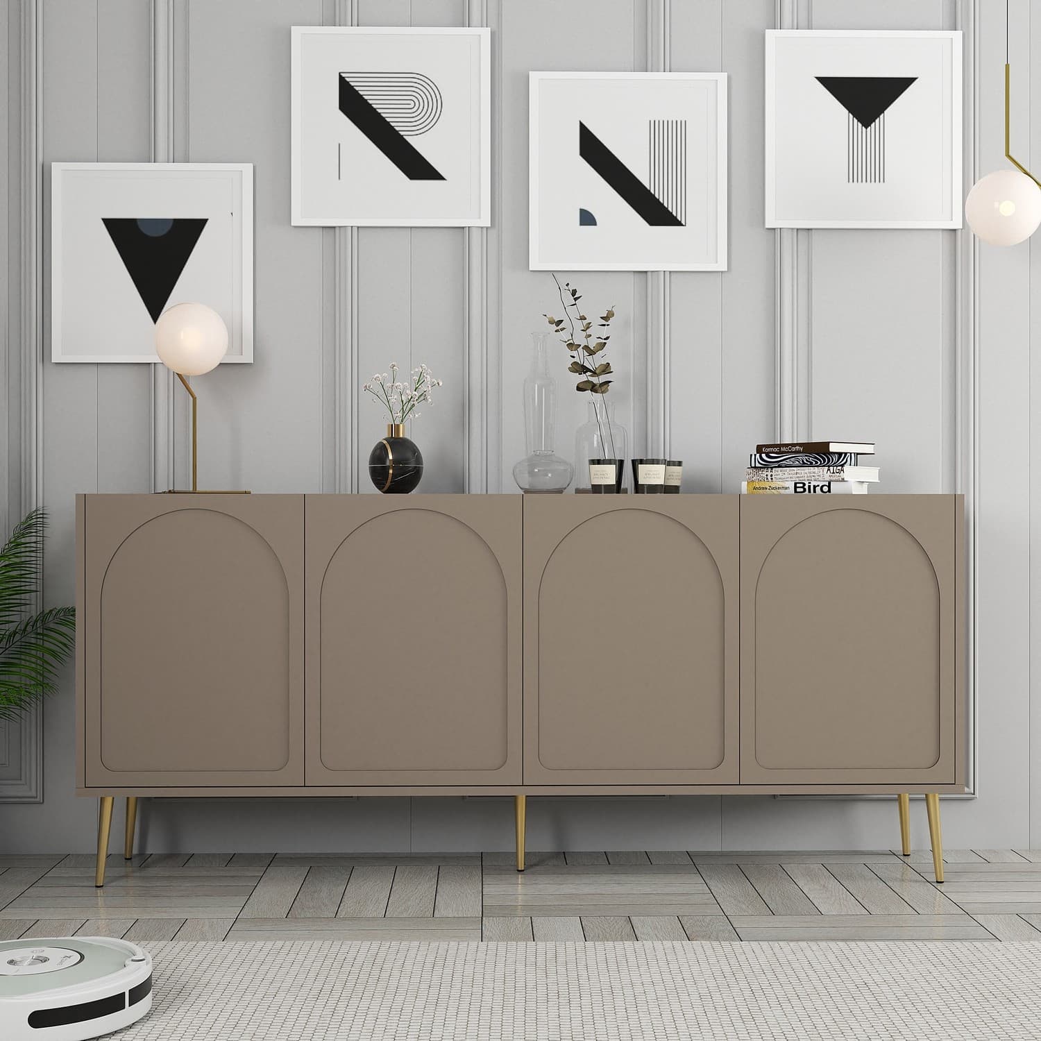 Hanah Home Commode Lyon 79 крем-црна