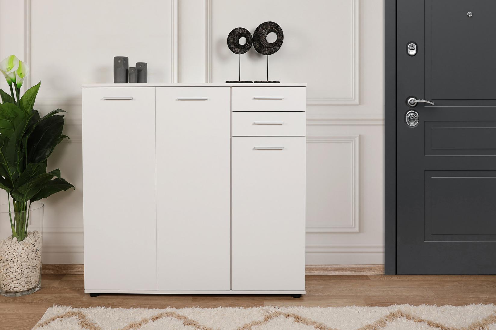 Полица за чевли Hanah Home 108x108x35 см бела