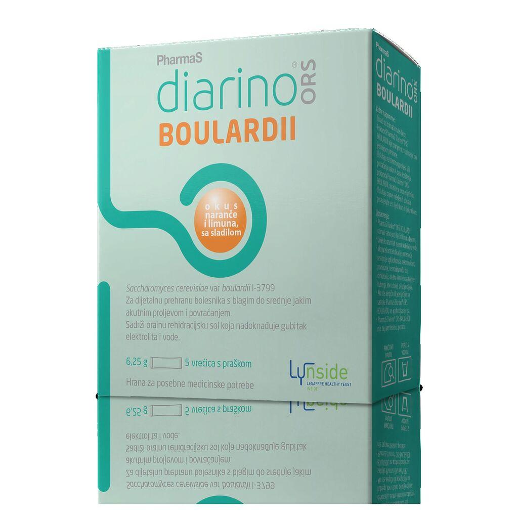 PHARMAS Ќесички Diarino Boulardii ORS, сет 2 x 5 ќесички