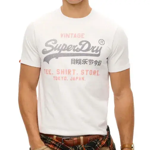 Машка VL Heritage Relaxed маица Superdry, бела