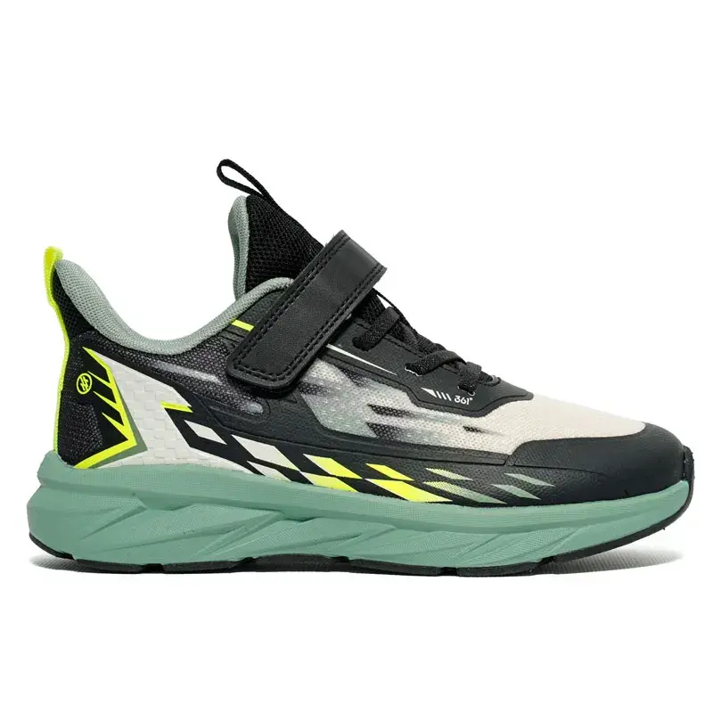 Патики за трчање 361 Degrees за момчиња, црно-зелени