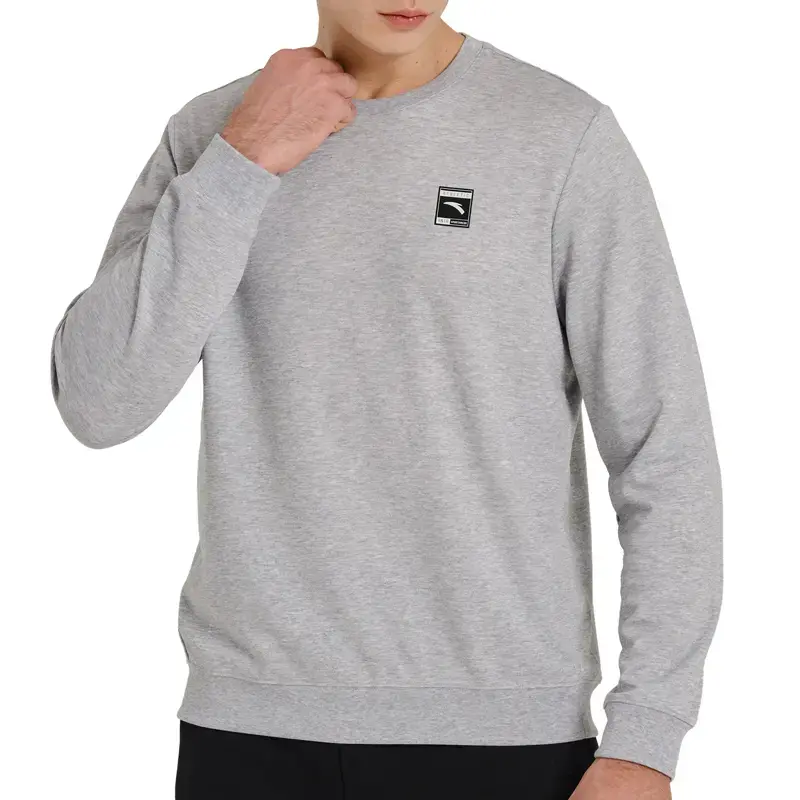 Машка дуксерка „Анта“, со заоблен врат, сива