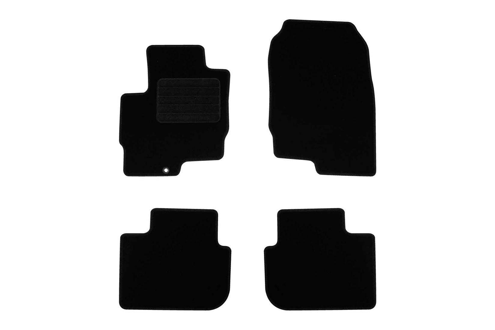 RIGUM Платнени патосници за Mitsubishi Colt 2004-2012 5 врати, 4 дела, црни