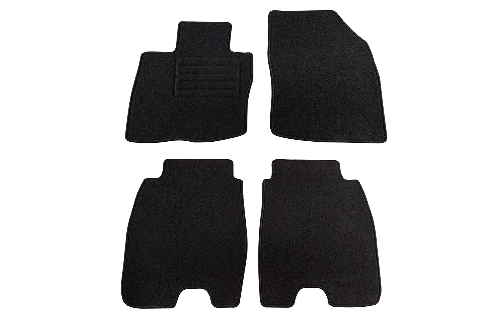 PETEX Платнени патосници за Honda Civic 5 врати со големи задни патосници 1/2006-1/2012 4 делови црни (KL01) Rex материјал