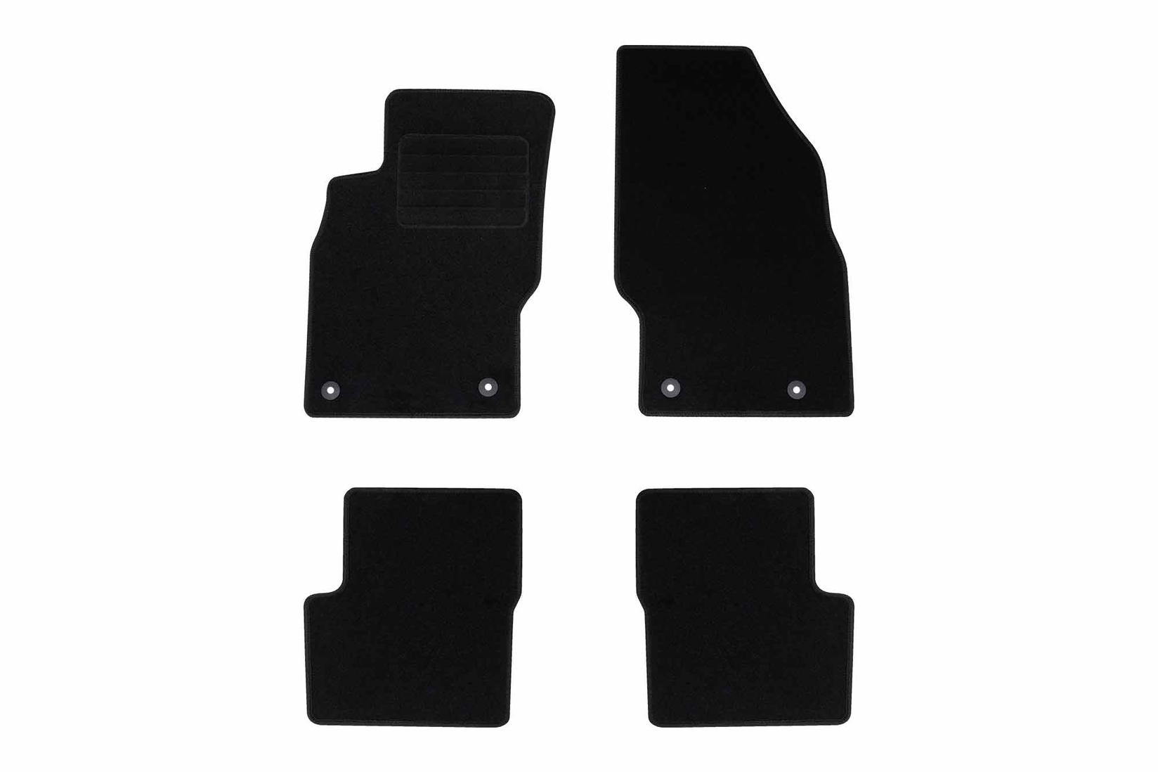 RIGUM Платнени патосници за Opel Corsa D 2006-2014, 4 дела, црни