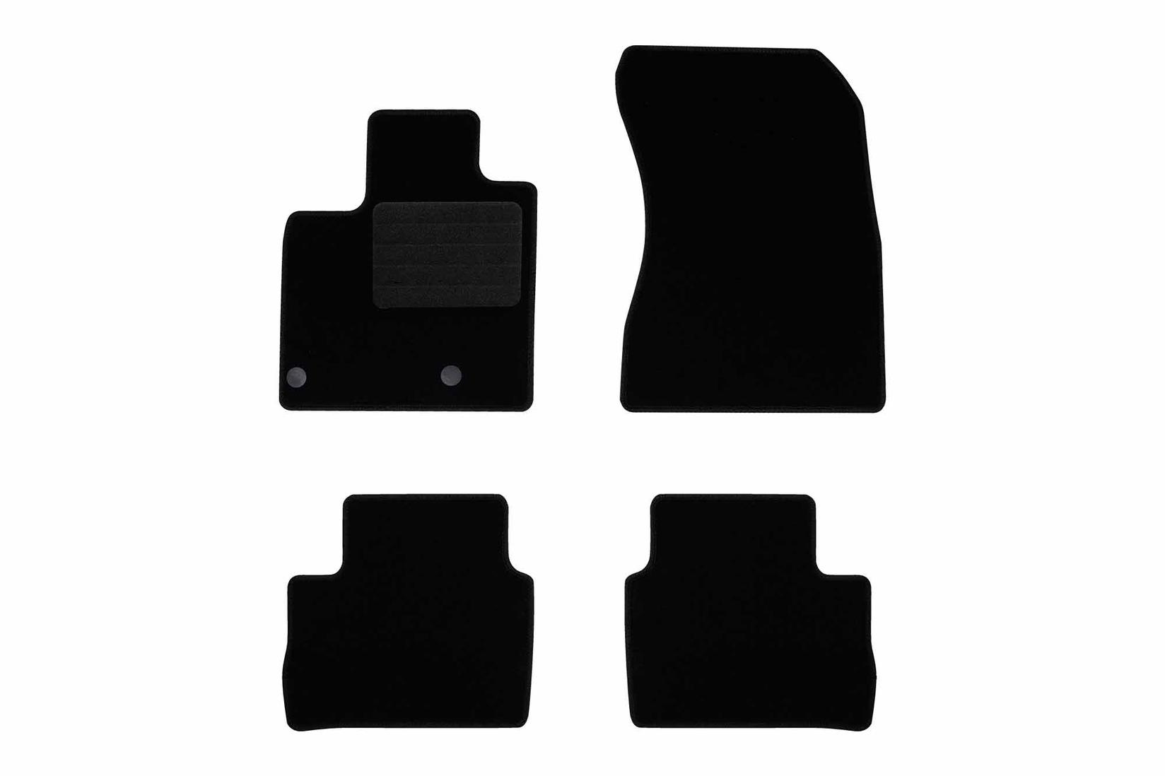 RIGUM Платнени патосници за Nissan Qashqai по 2021 г., 4 дела, црни