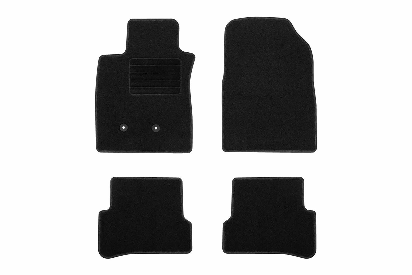 RIGUM Платнени патосници за Renault Clio Iii 2005-2013, 4 дела, црни