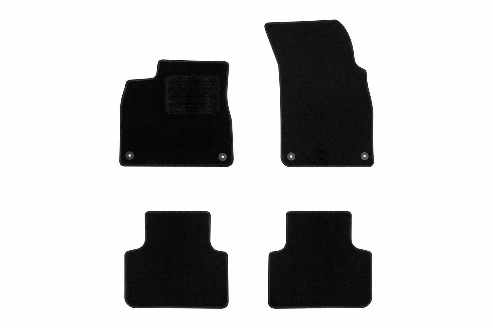 RIGUM Платнени патосници за Audi Q7 по 2015 г., 4 дела, црни