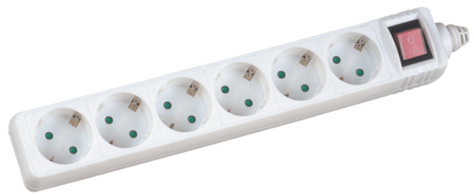 HYUNDAI Продолжен кабел 6п/5m 3x1.5Mm2 бел со прекинувач