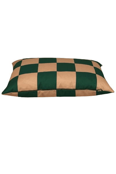 Кревет за миленичиња Paws & Whiskers, 88 x 64 x 15 см, зелено-беж