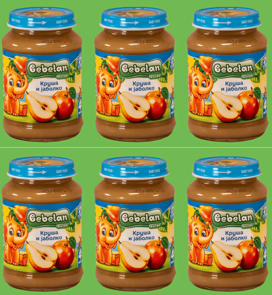 Bebelan Сет X6 Каша  190г x6 , Круша Јаболко, 4+