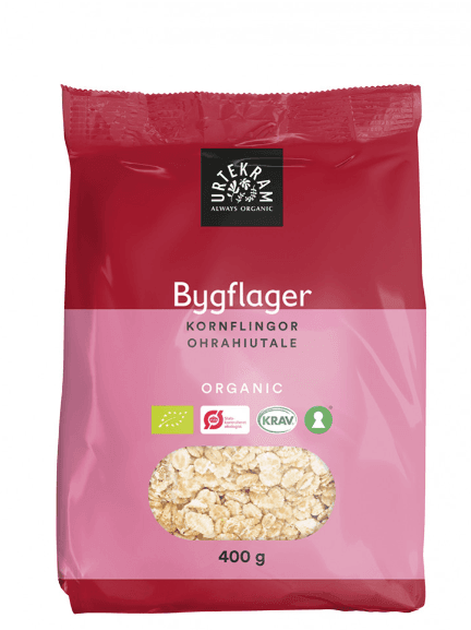 URTEKRAM Органски јачменови снегулки 400 гр.