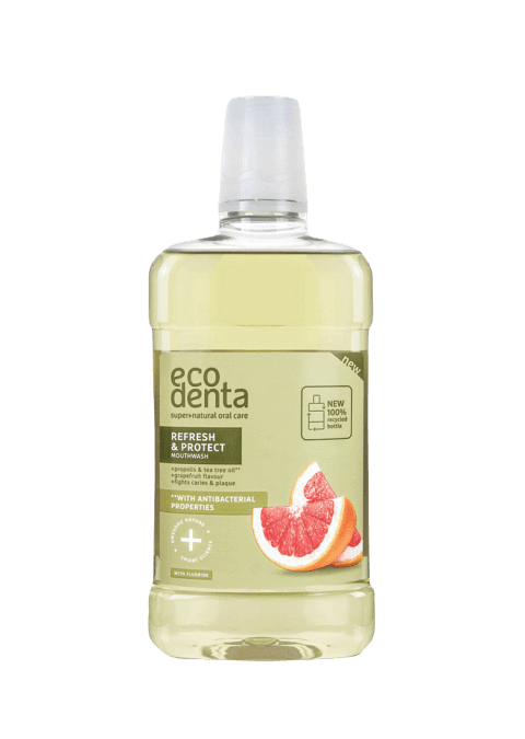 ECO DENTA Refresh & Protect / Средство За Плакнење Уста Со Грејпфрут И Прополис - 500 Мл.