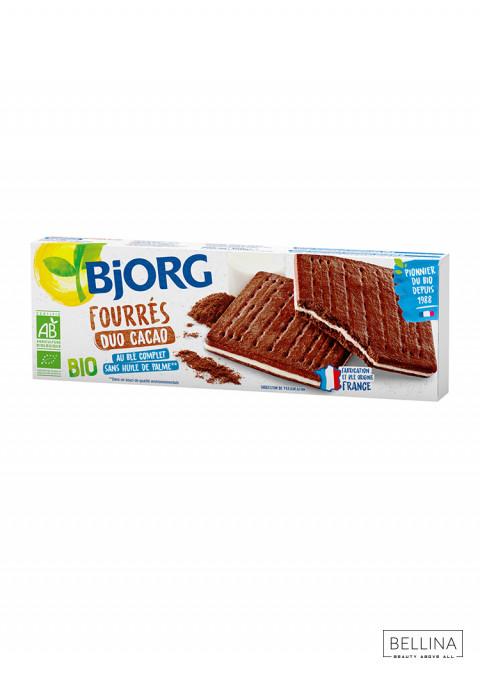 BJORG Органски бисквити со двоен фил од какао - 150 гр.
