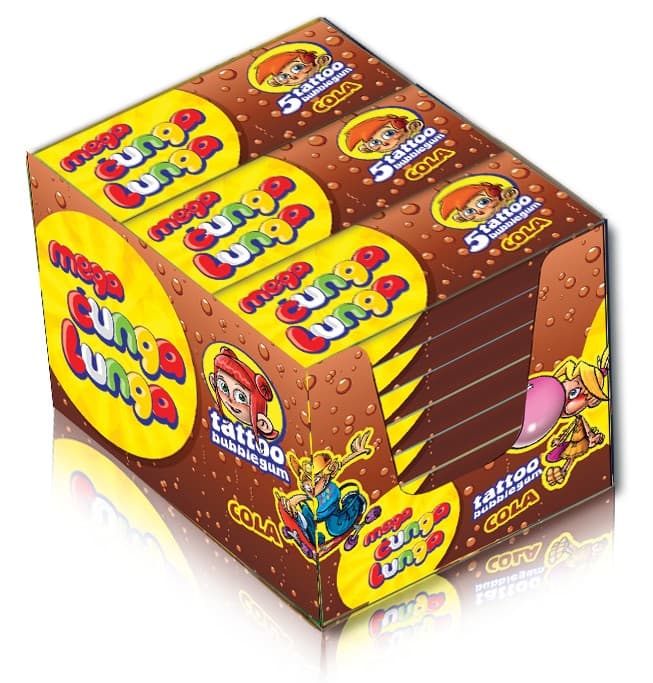 CUNGA LUNGA Гуми за џвакање Mega Cola, кутија
