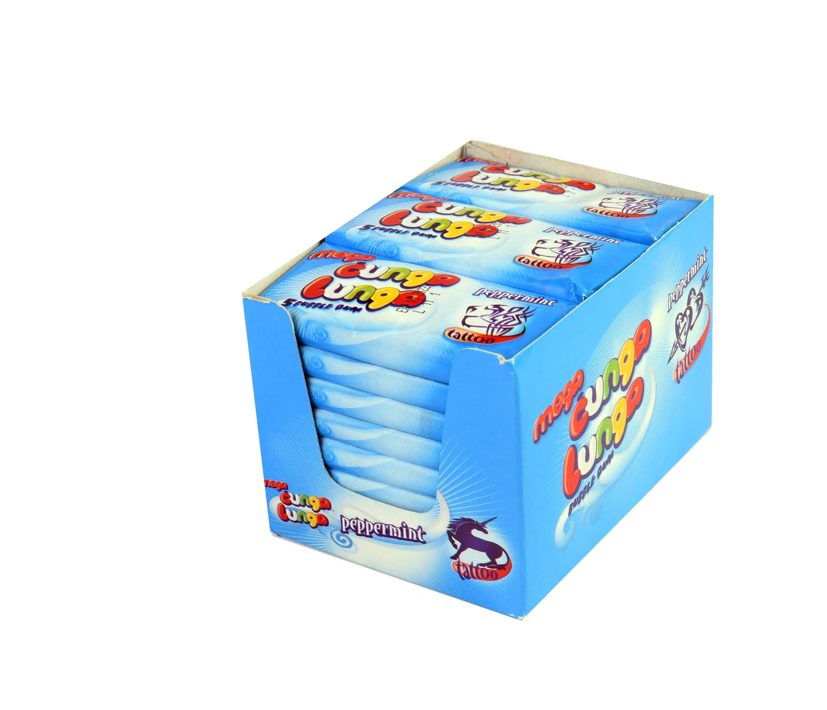 CUNGA LUNGA Гуми за џвакање Mega Peppermint, кутија