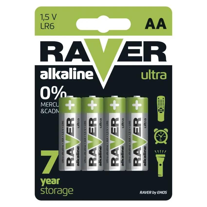 Raver алкална батерија LR6 (АА) 4БЛ