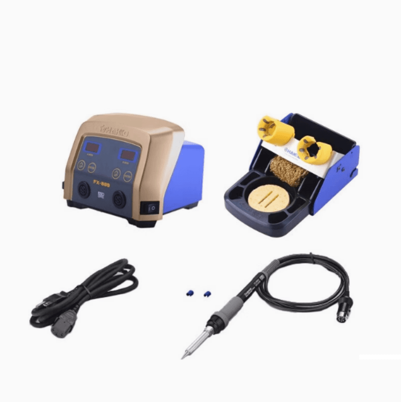 Hakko Лемна Станица FX-889 230V со 3-жичен Кабел, Европски Приклучок и FX-8801