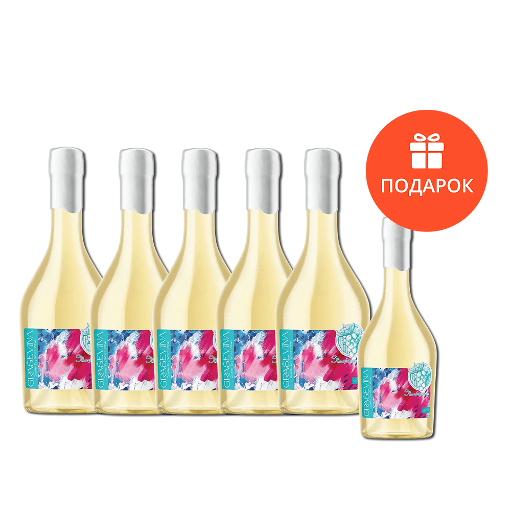 ILIEVSKI WINERY Бело вино Grasevina, 750мл. 5+1подарок