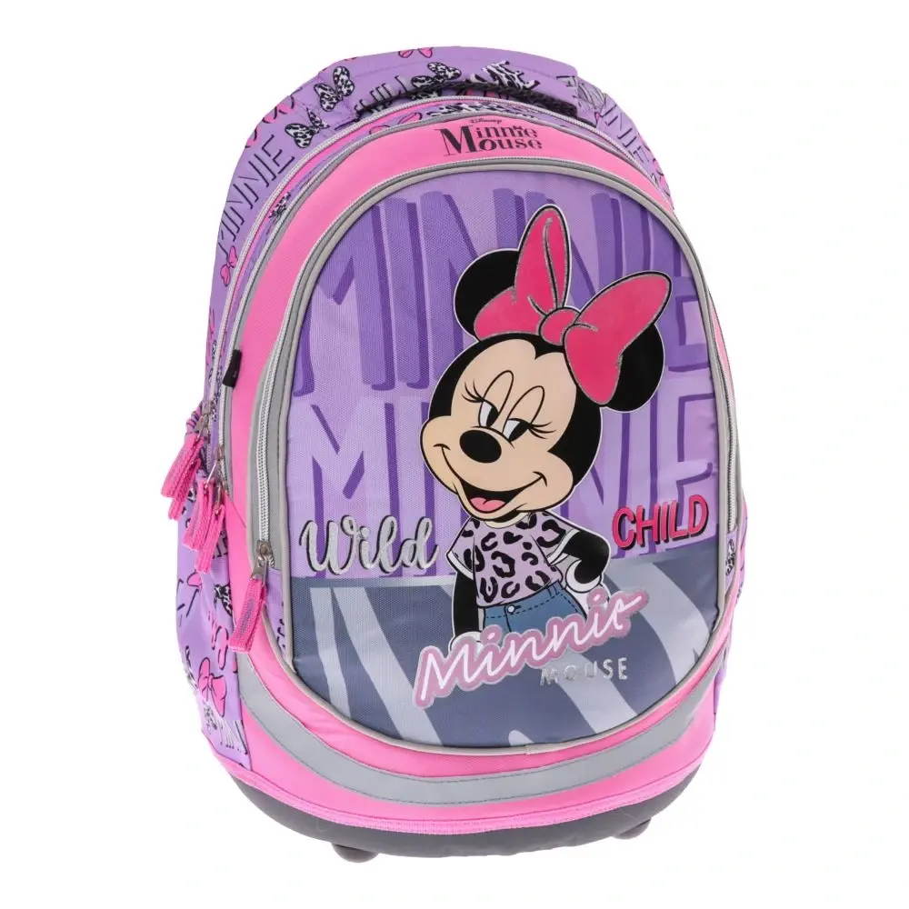 SAZIO Seven Minnie Mouse Див детски ранец за девојки, анатомски, виолетова