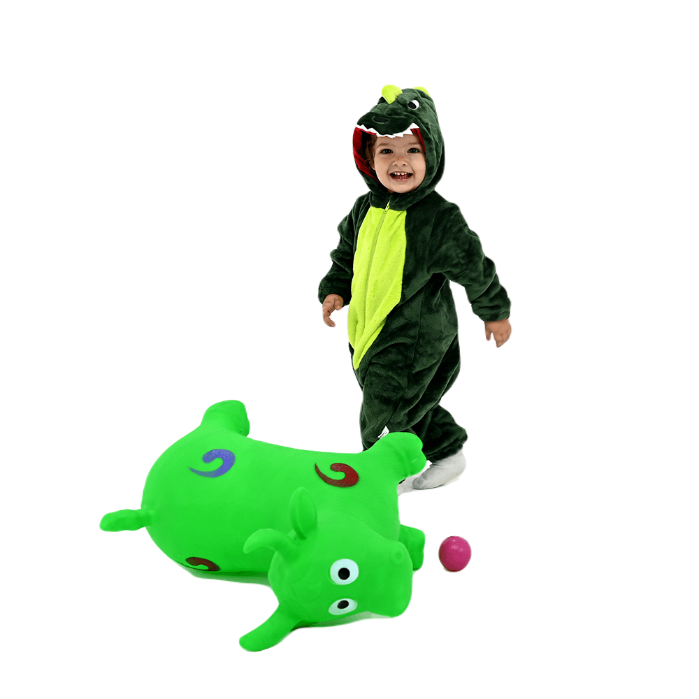 Костим за маскембал дино темно залена