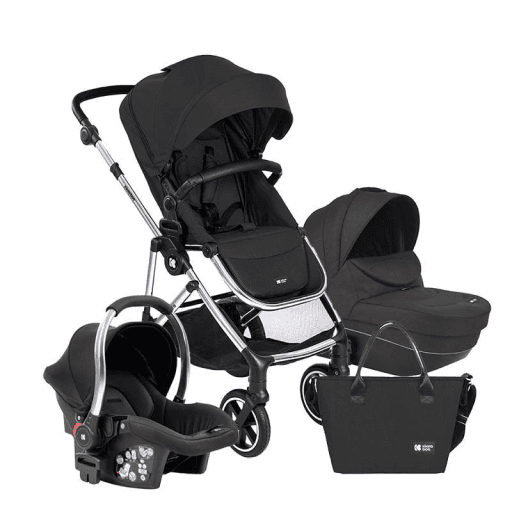 KIKKA BOO Количка Теа Црна 2 Во 1 Со Корпа