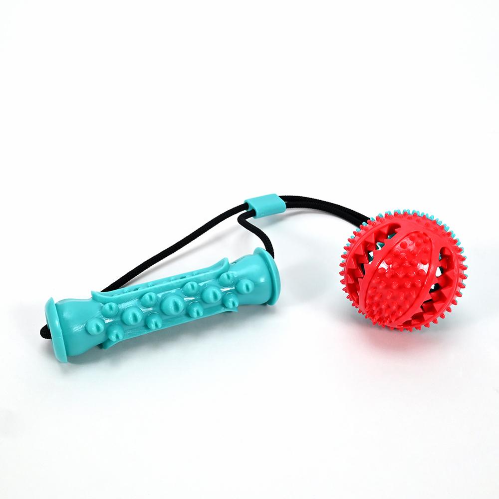 Играчка гумена топка на ластик за маче