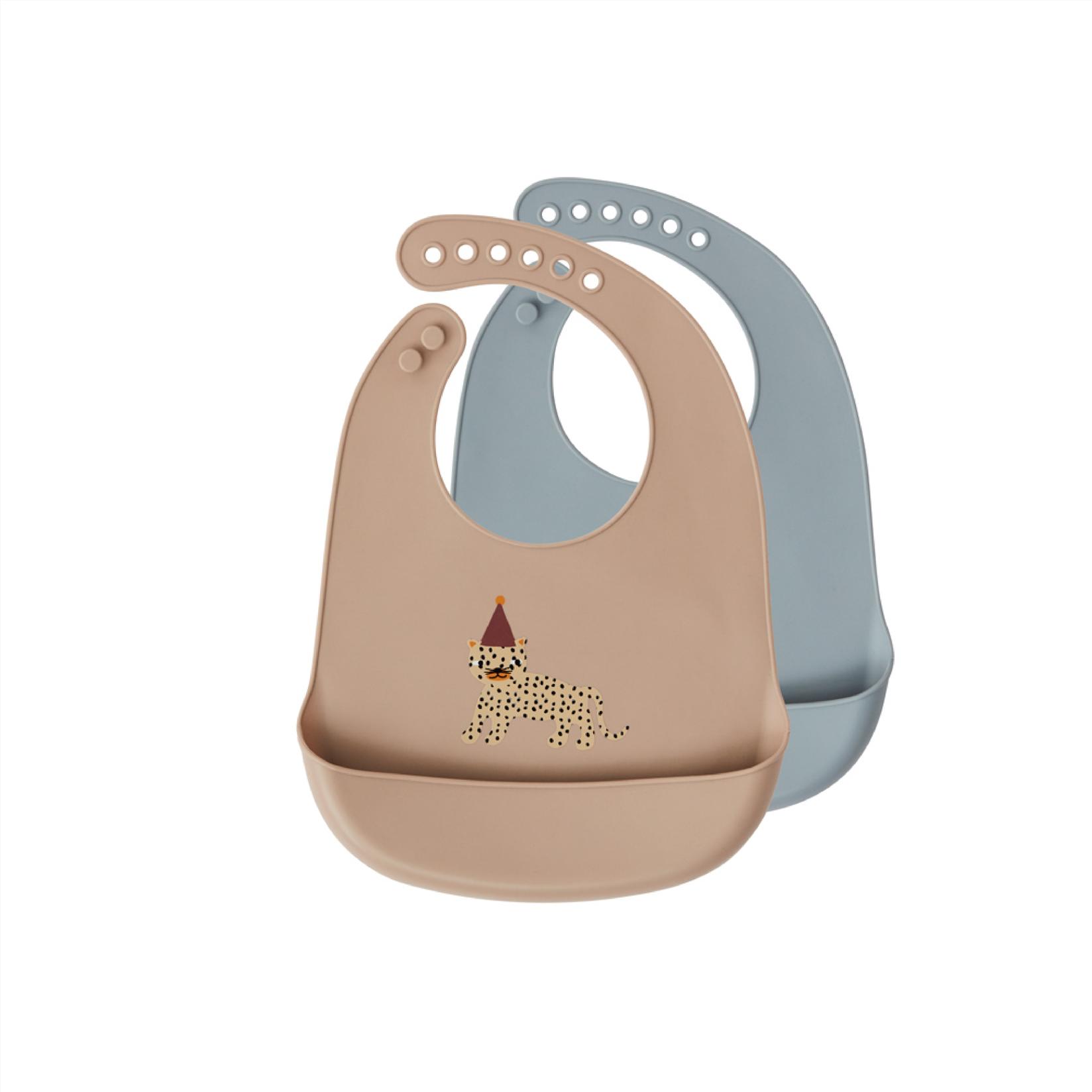 OYOY MINI FAMILY Силиконски лигавчиња Леопард, пакување од 2